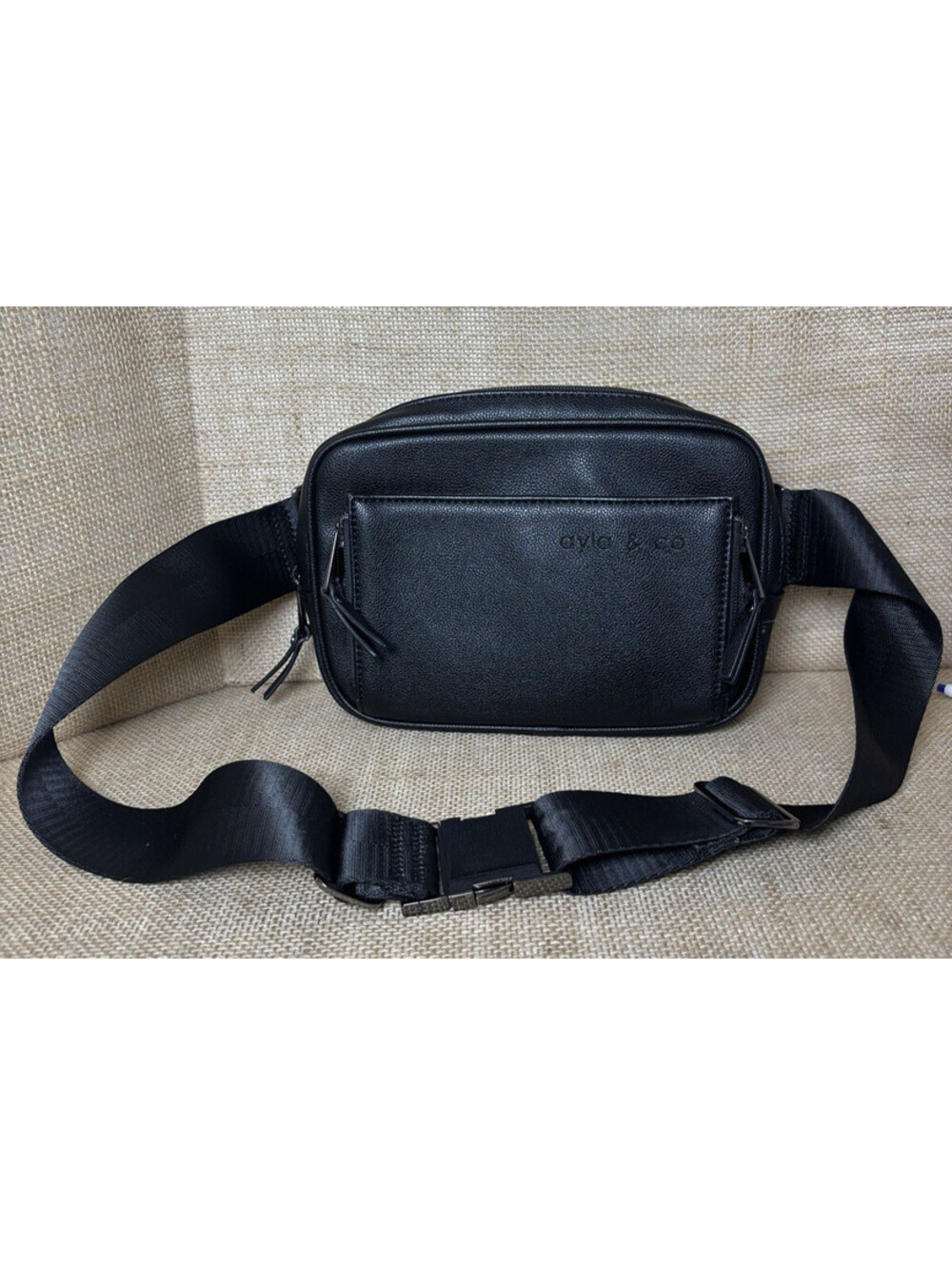 Ayla & Co Ayla Fanny Pack Purse Vegan Leather Black
